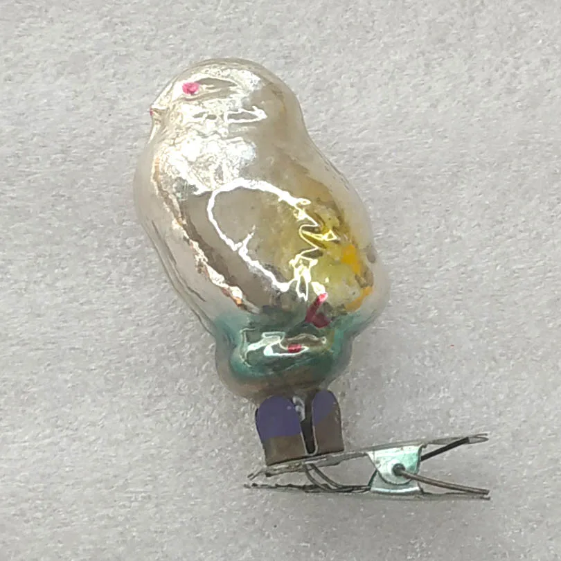 Vintage Christmas Mercury Glass Ornament USSR Antique Decor Tree Chicken