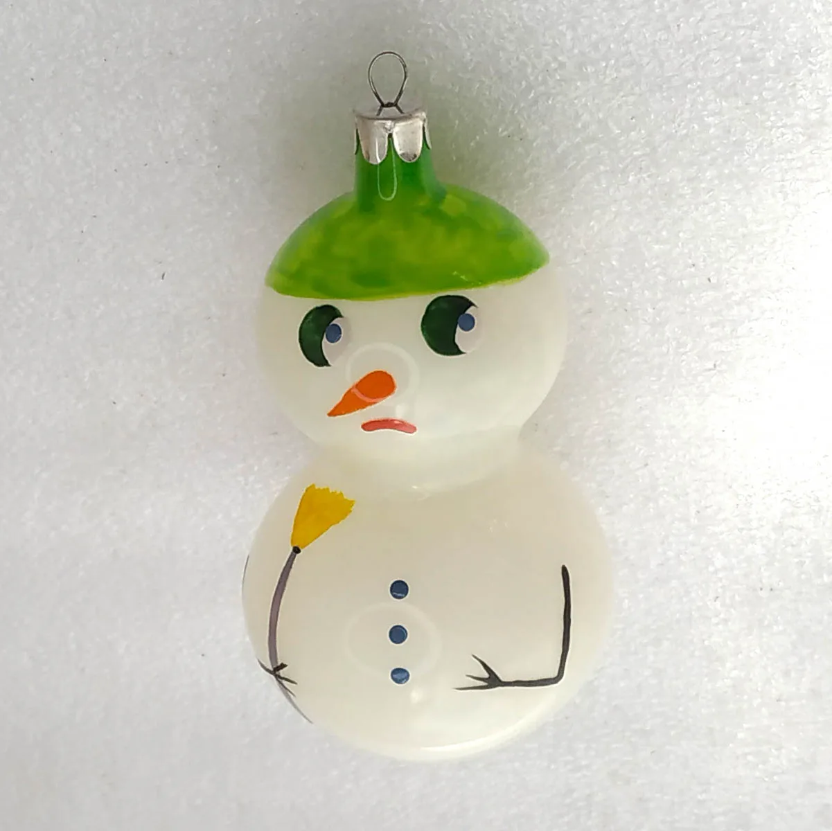 Vintage Christmas Ornament Glass Antique Tree USSR Decor Unique Snowman