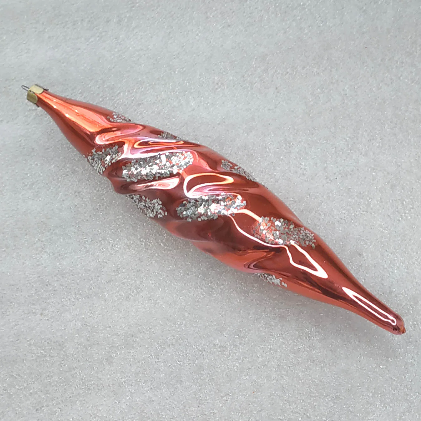 Vintage Christmas Silver Glass Ornament USSR Tree Antique Decor Icicle