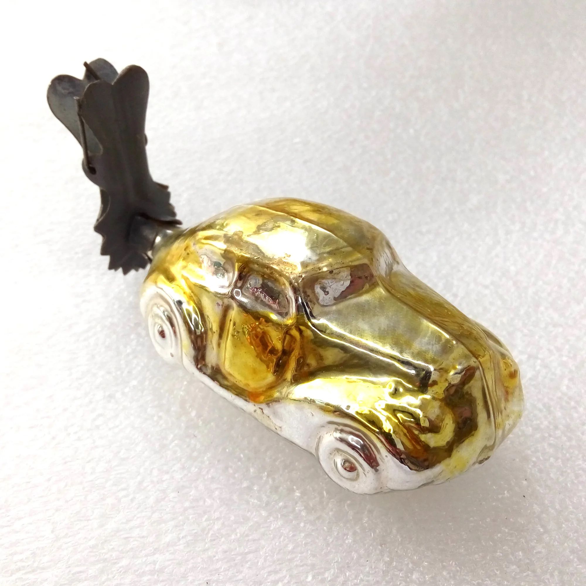 Vintage Glass Christmas Ornament Auto