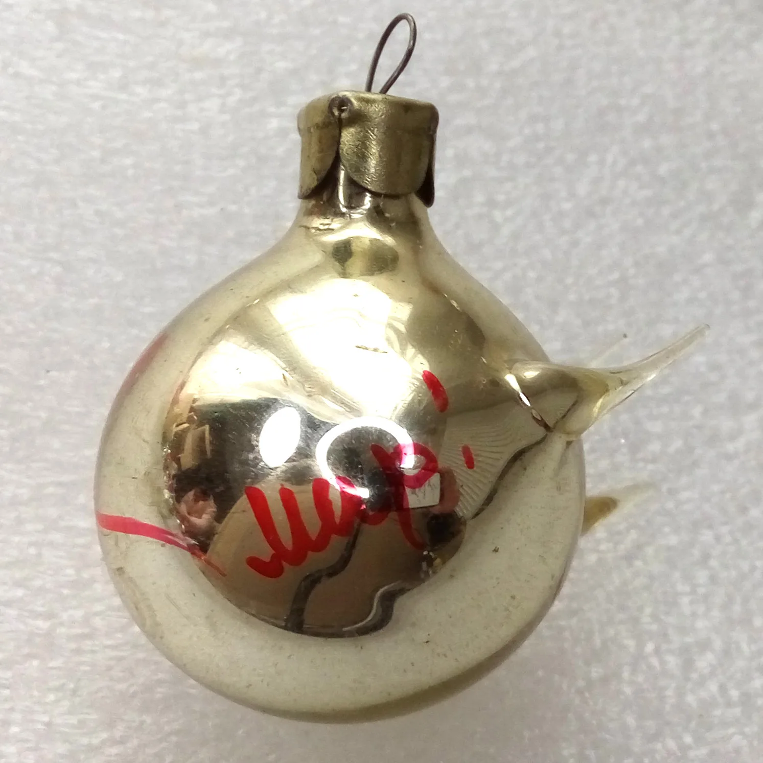 Vintage Glass Christmas Ornament Satellite Mir
