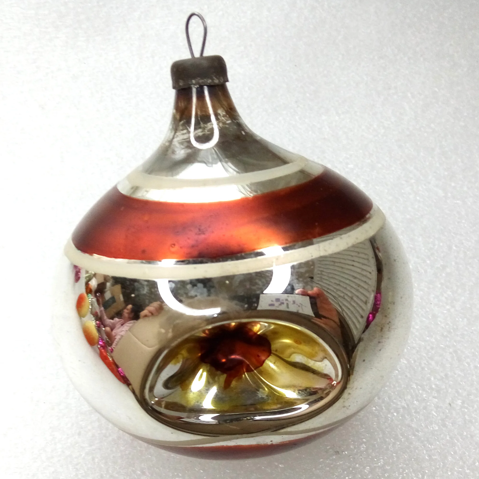 Vintage Glass Christmas Ornament Lantern