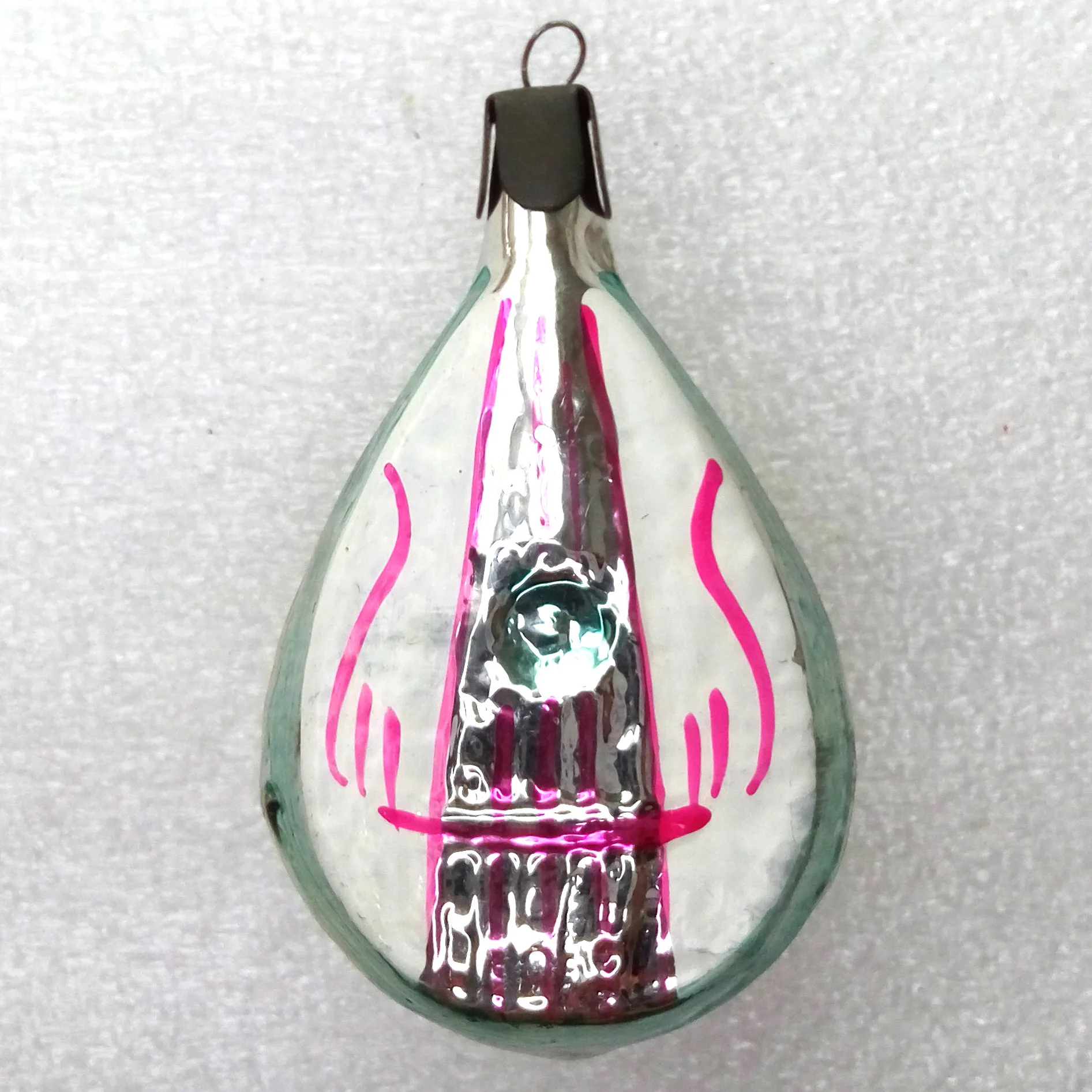 Antique Vintage Glass Christmas Ornament USSR Bandura