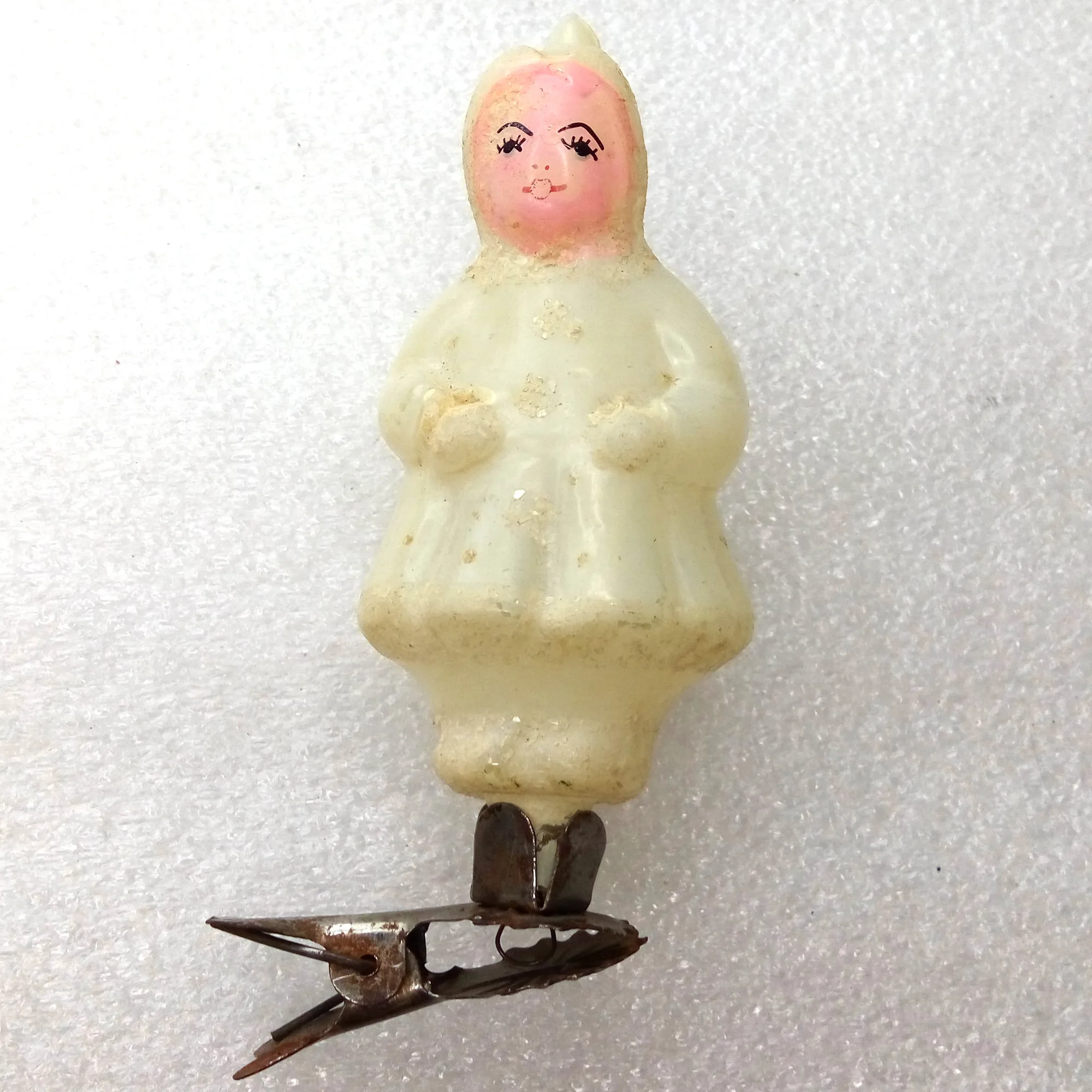 Vintage Glass Christmas Ornament Tree Snowmaiden