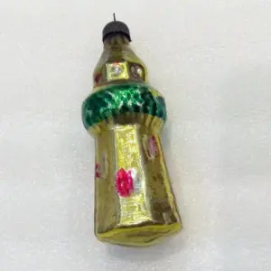 Vintage USSR Glass Christmas Ornament Tower