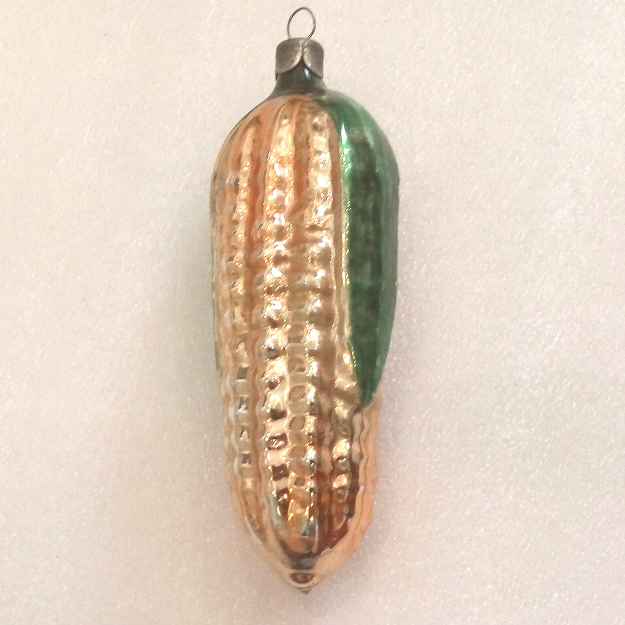 Antique Vintage Russian Glass Christmas Ornament Old Corn