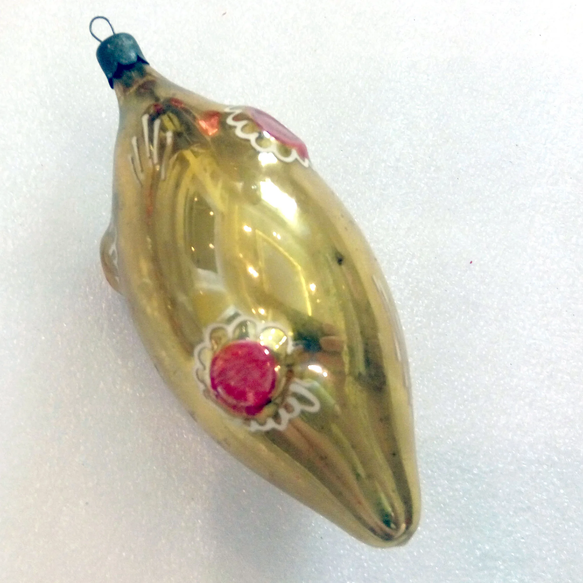 Antique Vintage Russian Glass Christmas Ornament