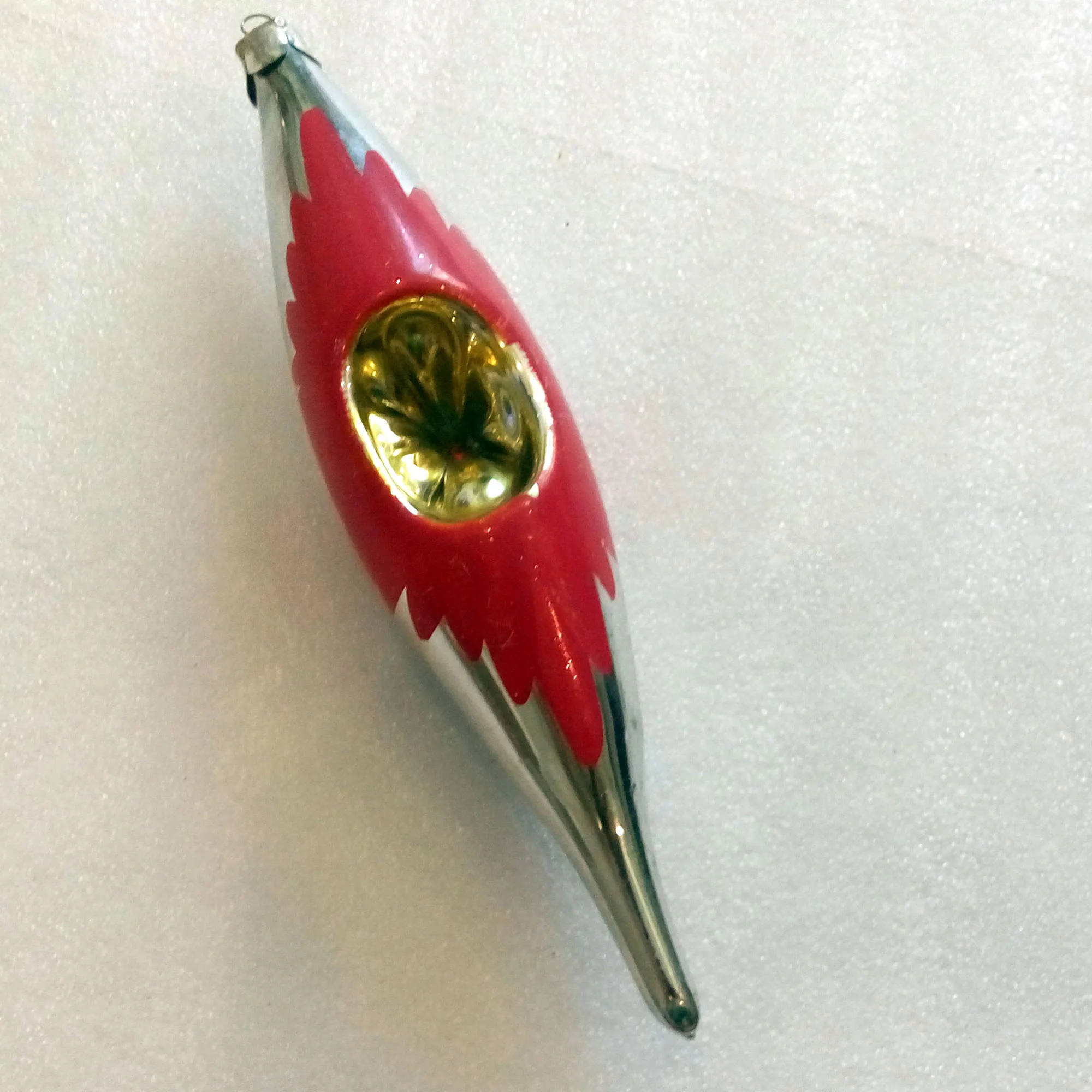 Antique Vintage Russian Glass Christmas Ornament icicle