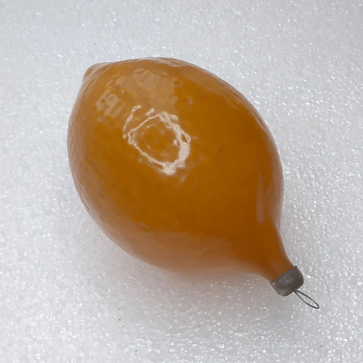 Antique Vintage USSR Glass Christmas Tree Ornament Toy Old Lemon