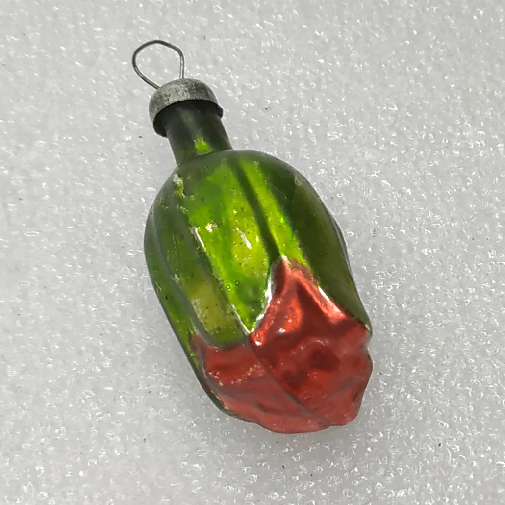Antique Vintage USSR Glass Christmas Tree Ornament Toy Flower