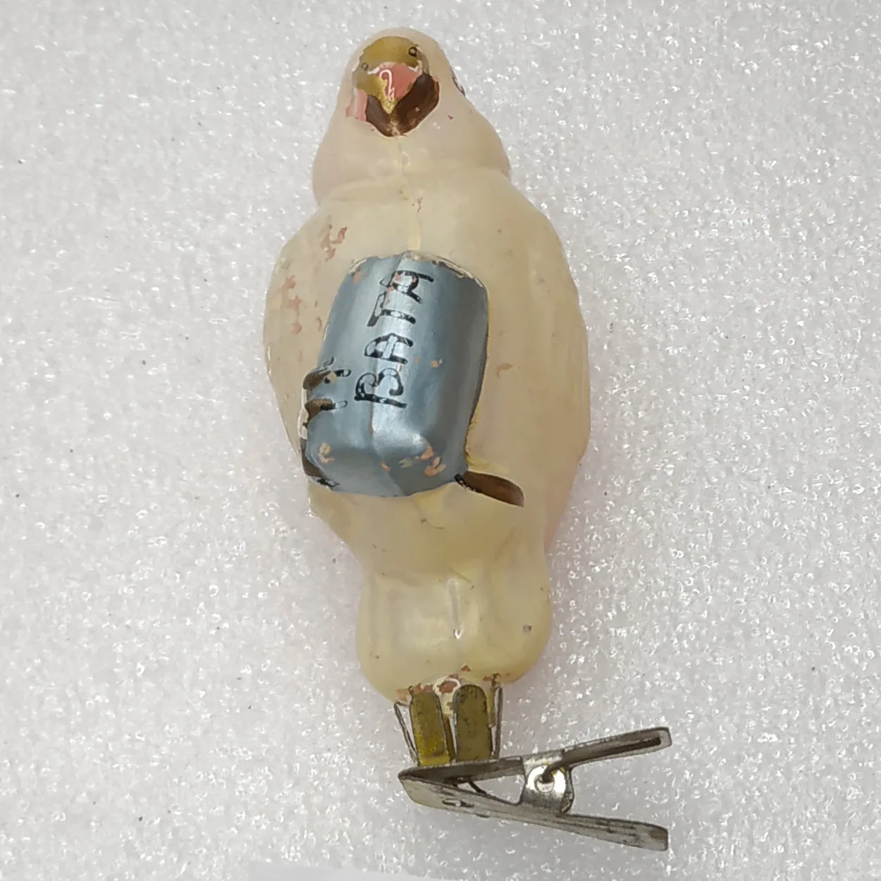 Antique Vintage USSR Glass Christmas Tree Ornament Toy Parrot