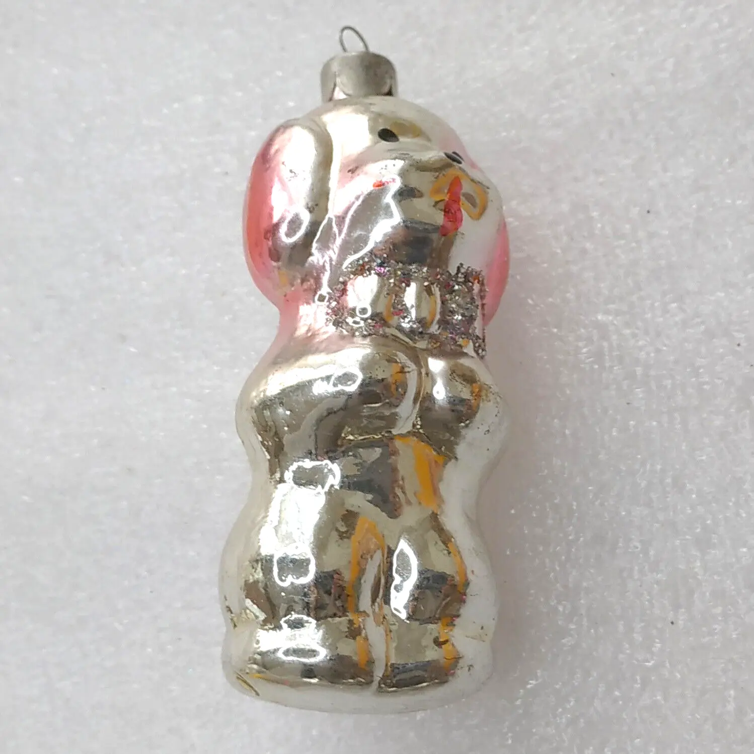 Antique Vintage USSR Glass Christmas Tree Ornament Toy Puppy