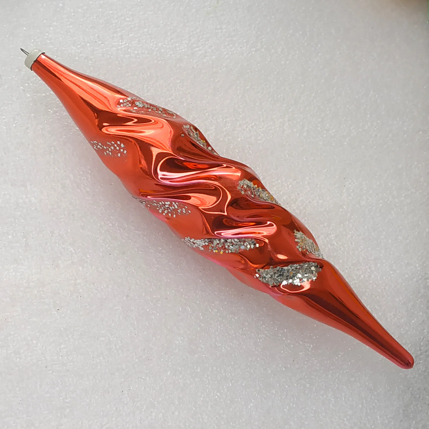 Antique Vintage USSR Glass Christmas Tree Ornament Big Icicle