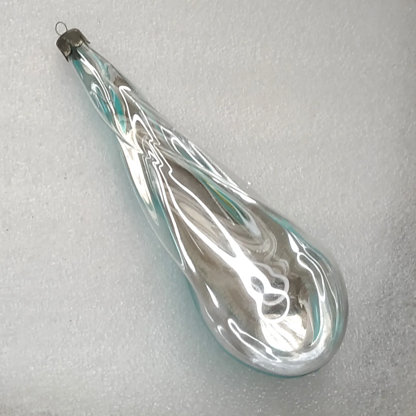 Antique Vintage USSR Glass Christmas Tree Ornament Toy Big Drop
