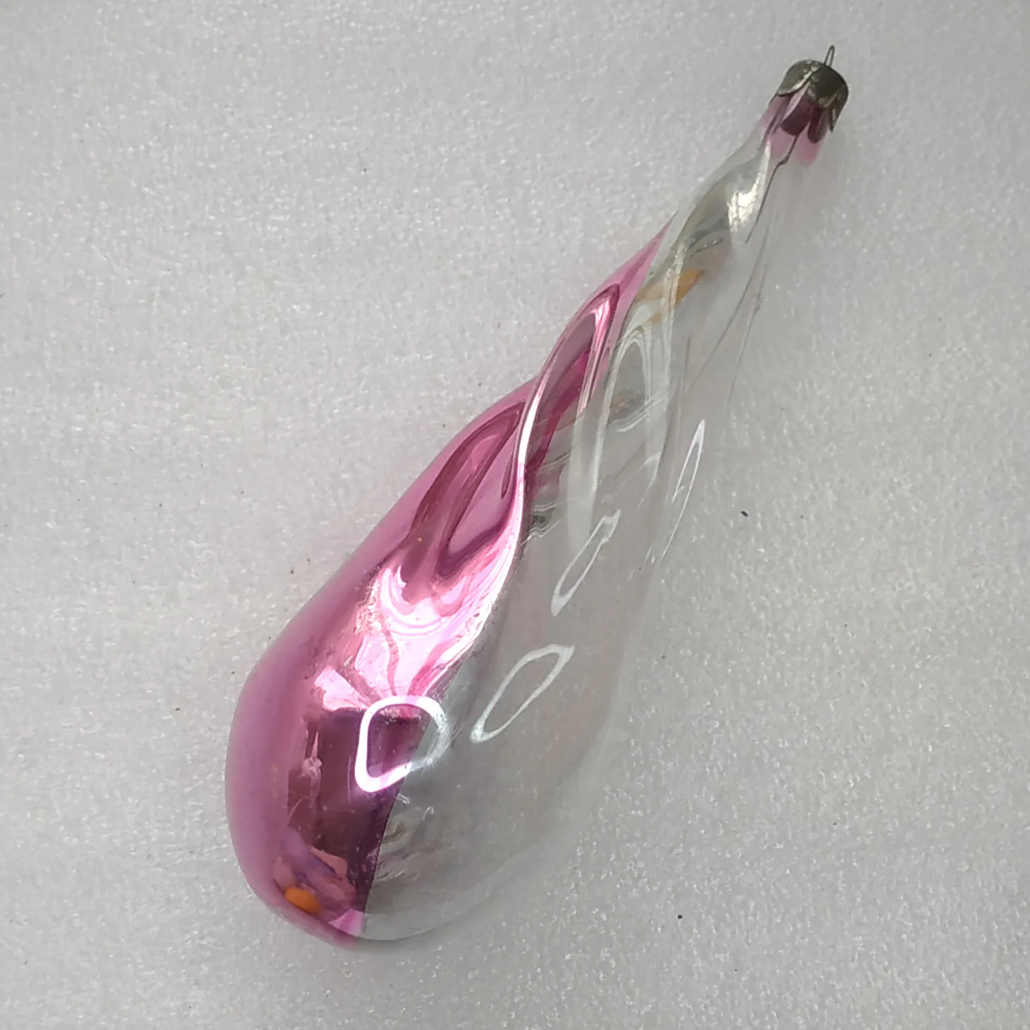 Antique Vintage USSR Glass Christmas Tree Ornament Toy Big Drop
