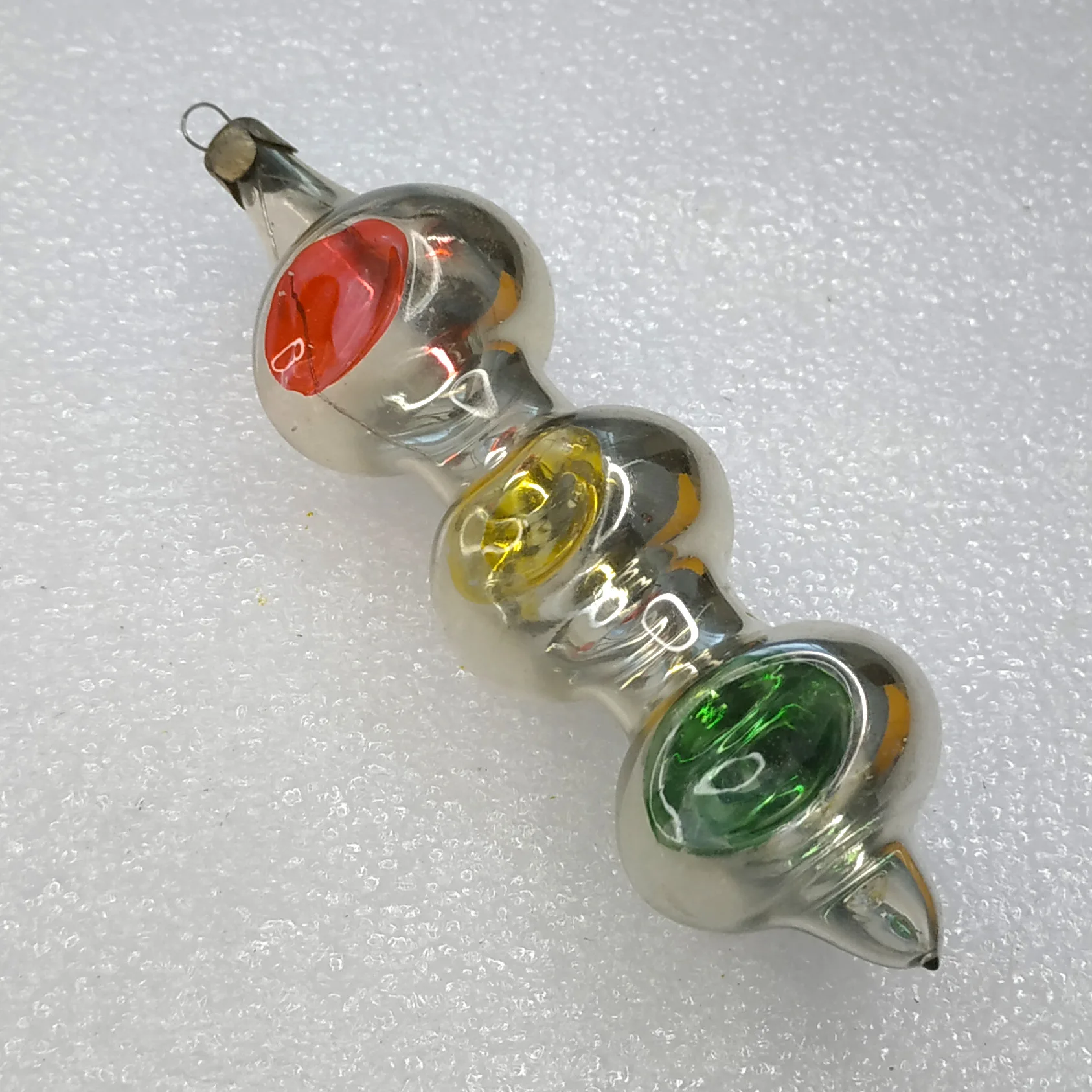 Antique Vintage Glass USSR Christmas Ornament Toy Traffic-Light