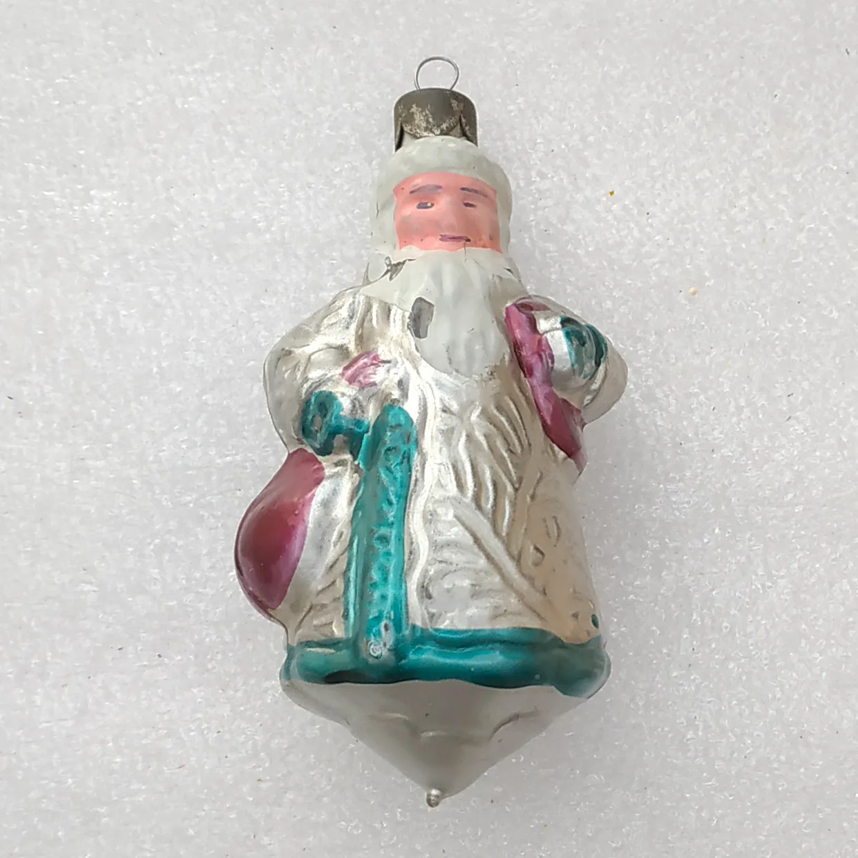Antique Vintage Glass Christmas Ornament Santa Claus