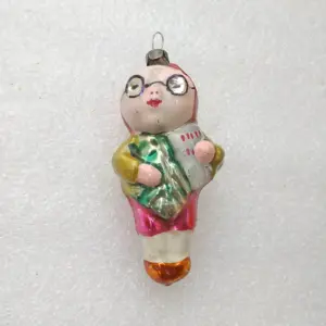 Antique Vintage Glass USSR Christmas Ornament Znayka