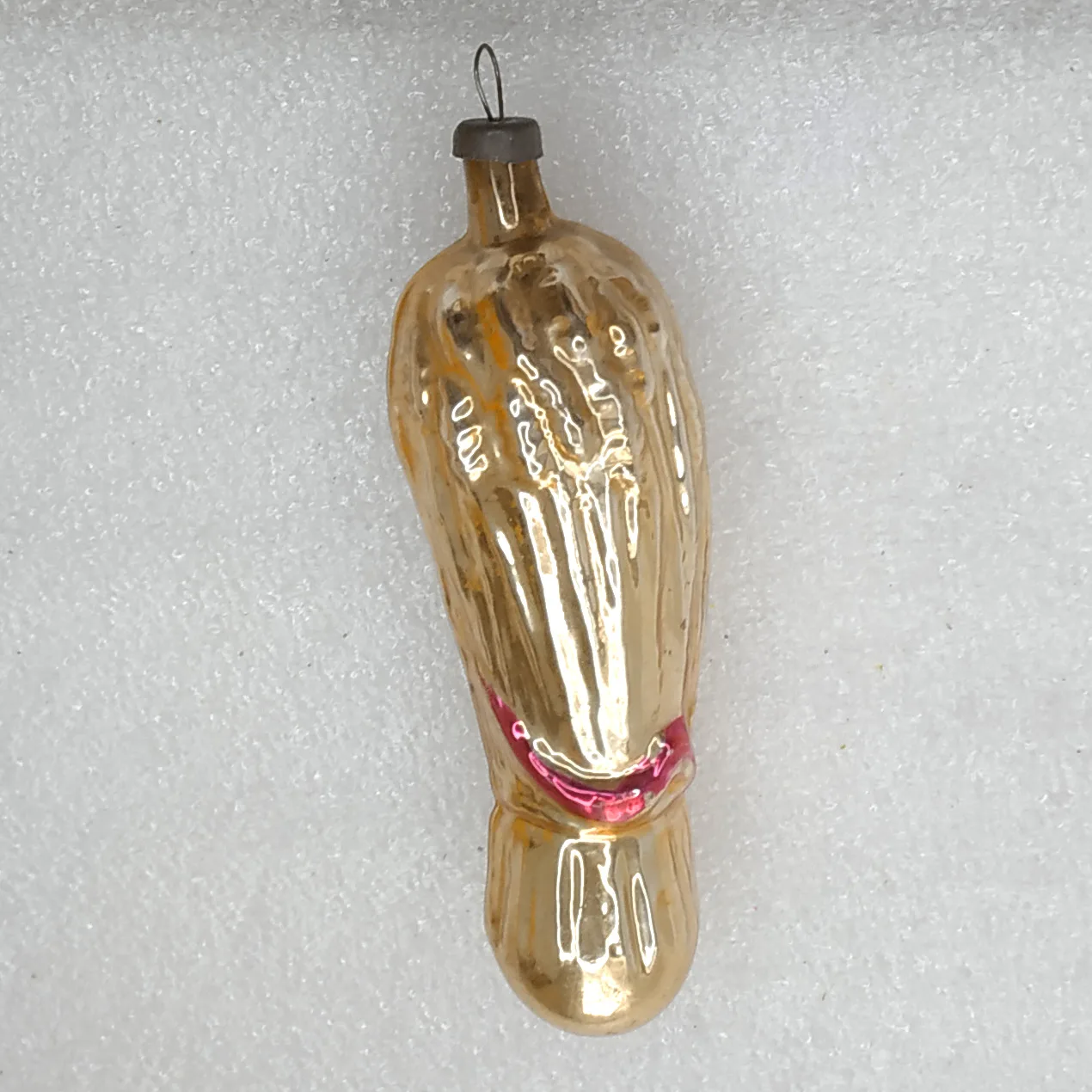 Antique Vintage Glass USSR Christmas Ornament Old Sheaf of Wheat
