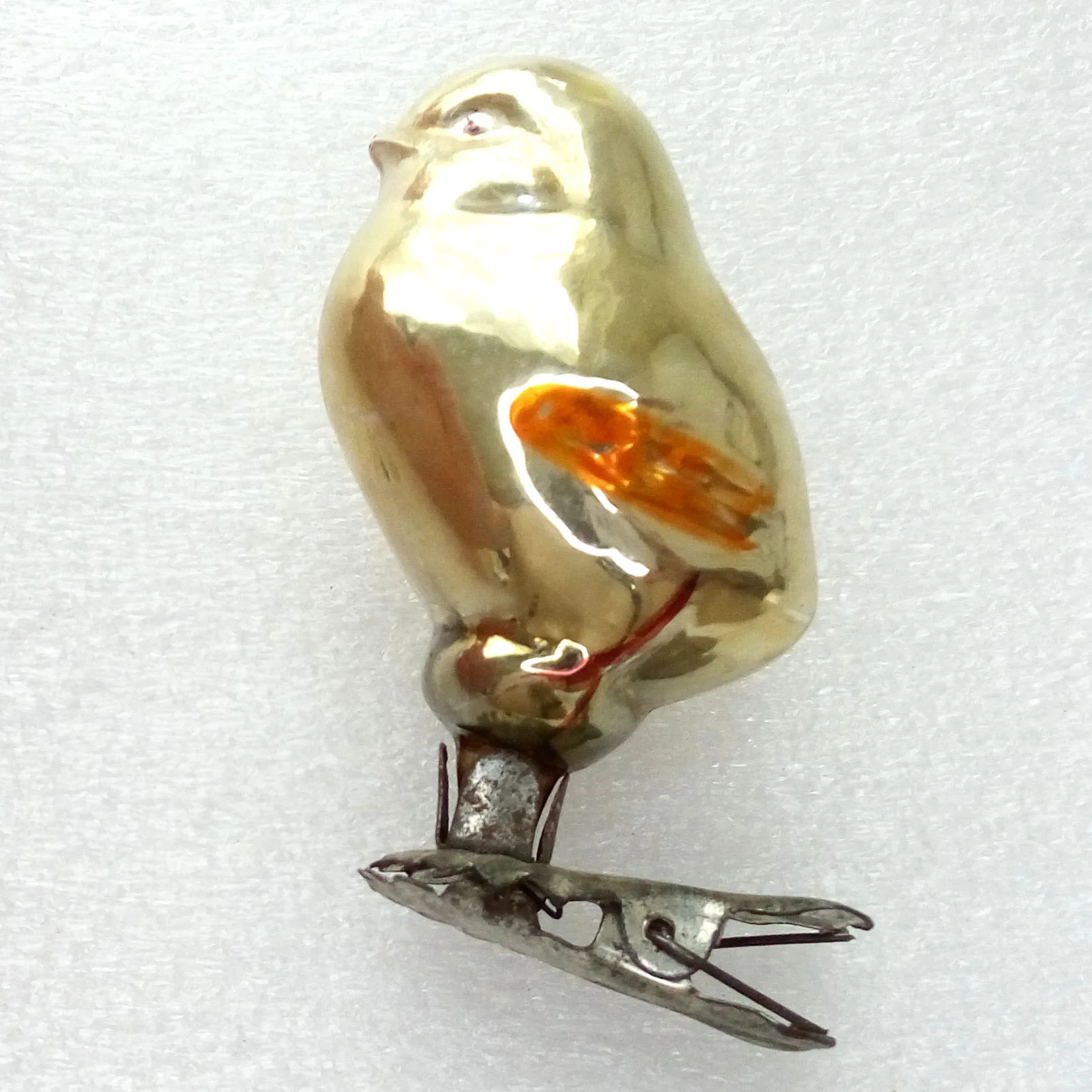 Vintage USSR Glass Christmas Tree Ornament Chicken
