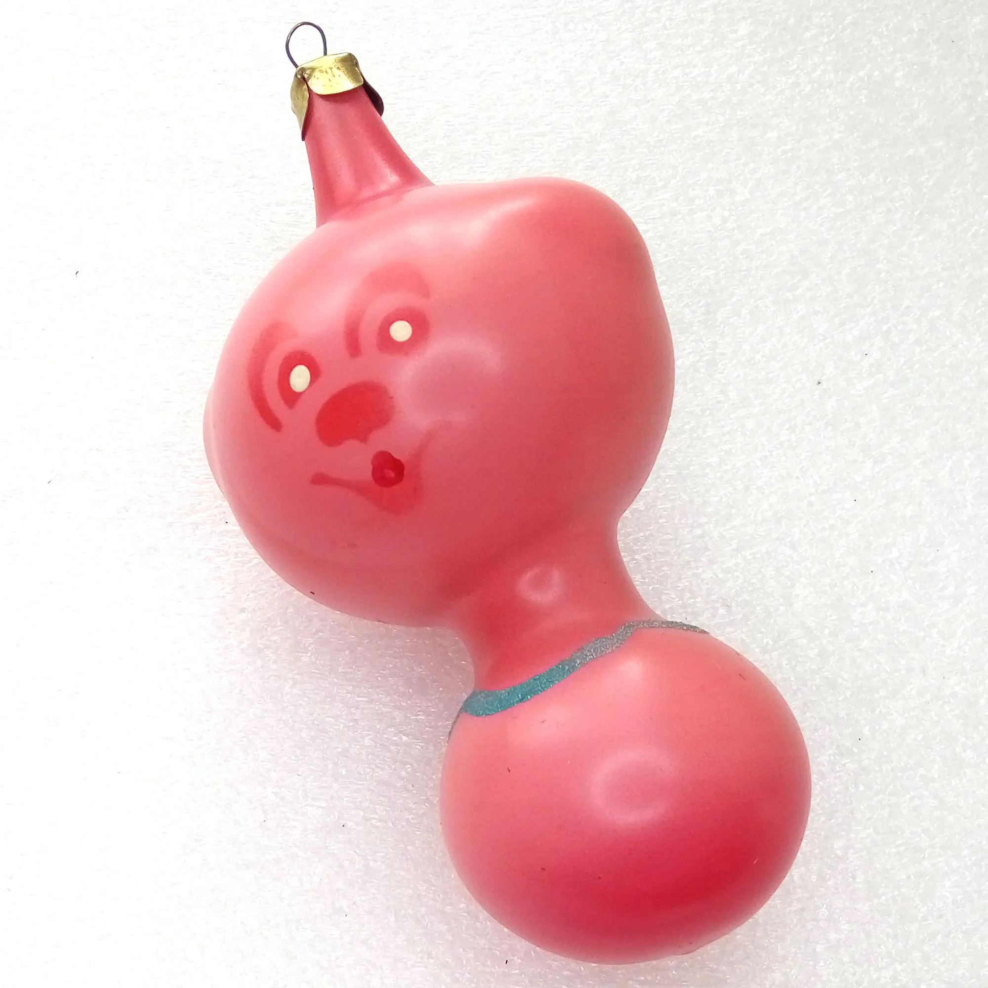 Vintage USSR Glass Christmas Ornament Cheburashka