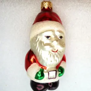 Ukrainian Glass Christmas Ornament Santa Claus