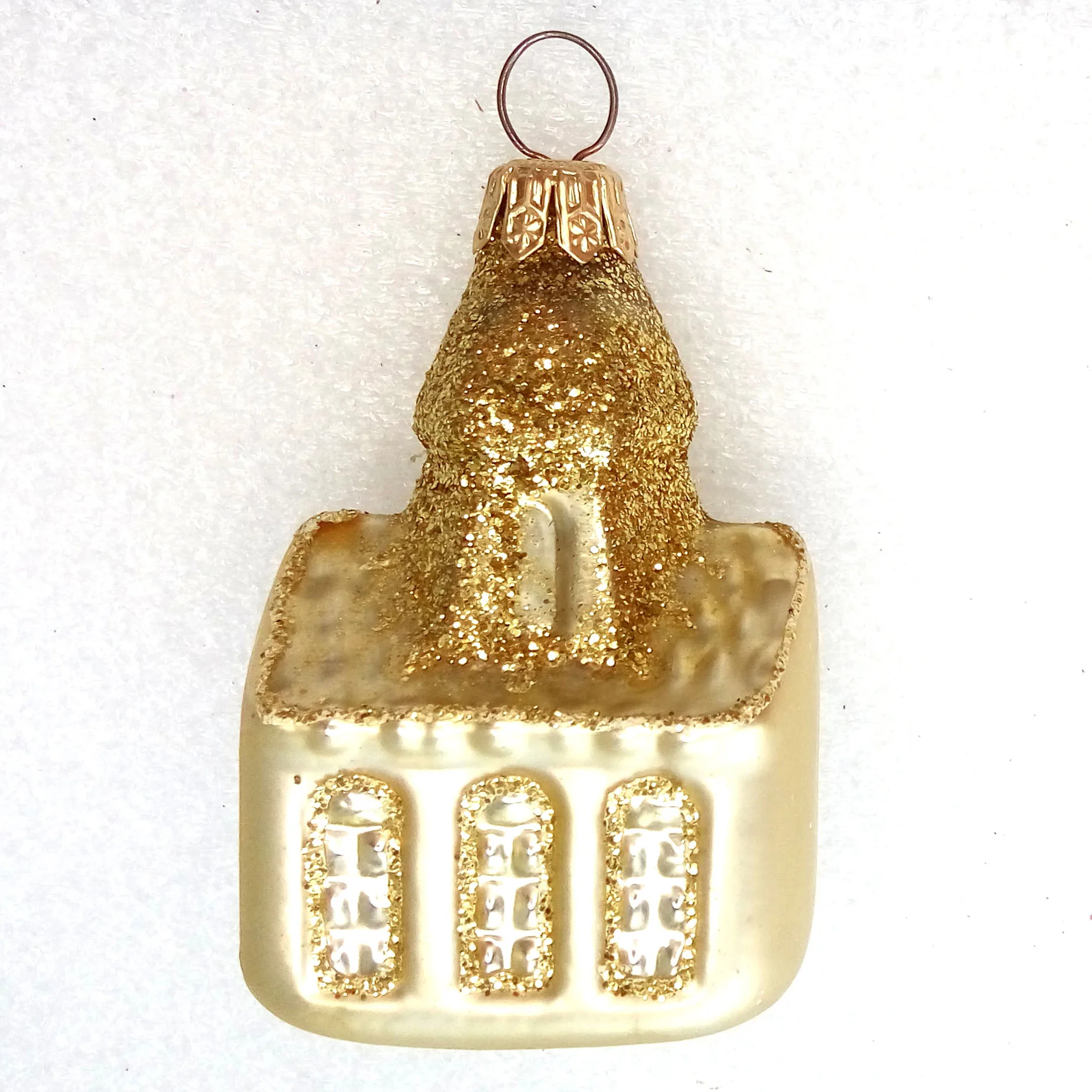 Ukrainian Glass Christmas Ornament Church