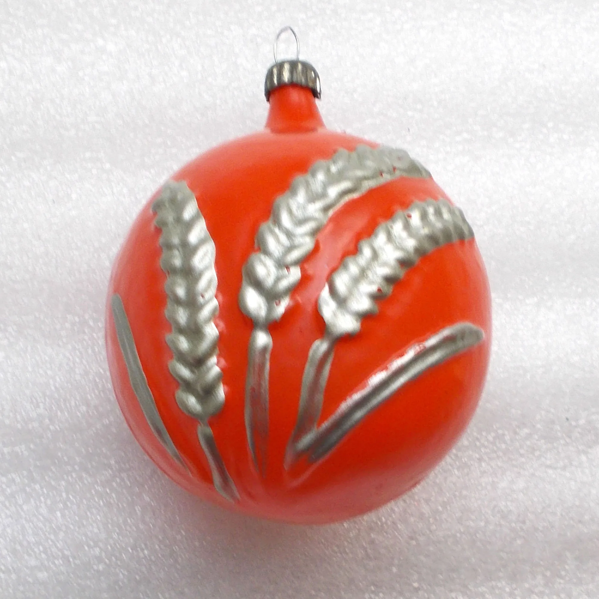 Vintage USSR Glass Christmas Ornament Spikelets of Wheat