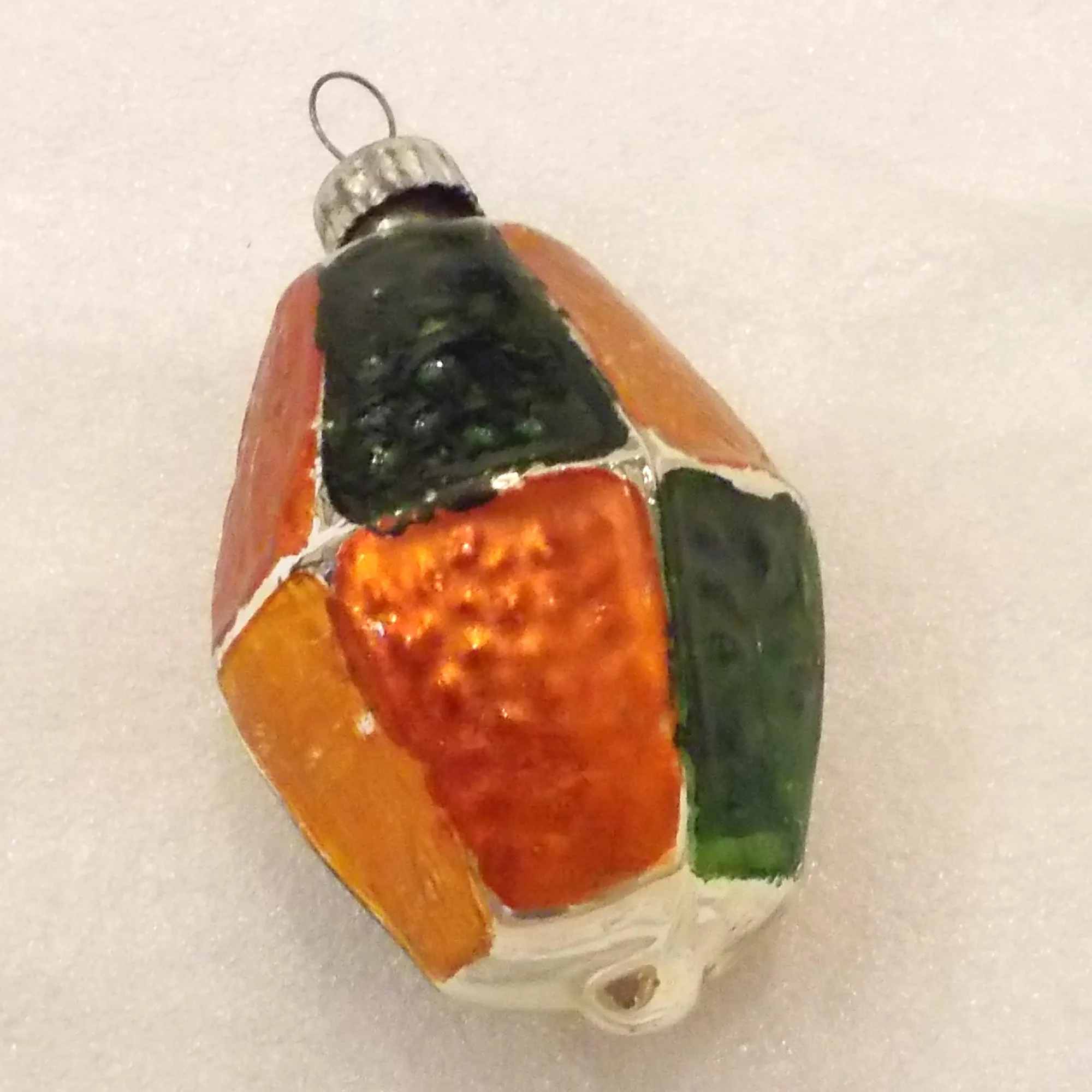 Antique Vintage USSR Glass Christmas Tree Ornament Old