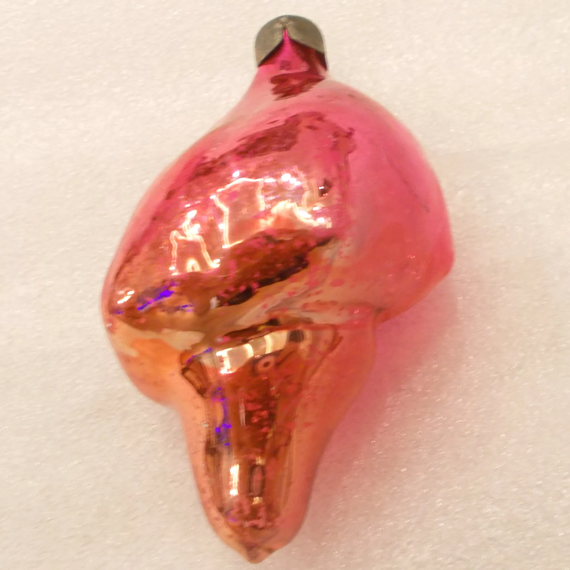 Antique Vintage USSR Glass Christmas Tree Ornament Old Shell