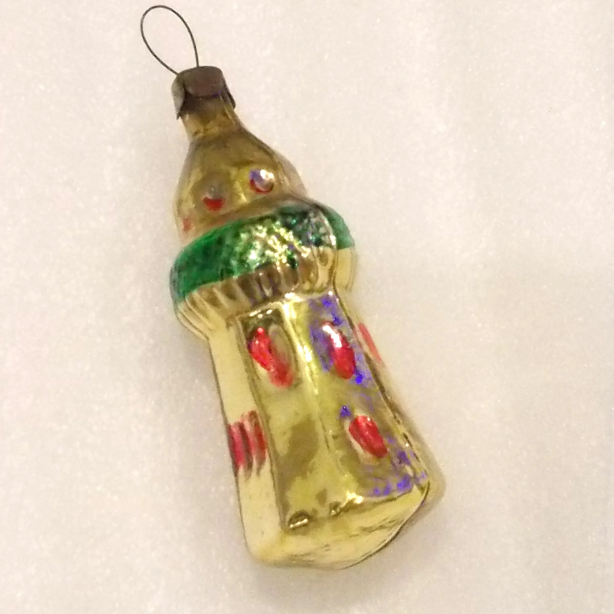 Vintage USSR Glass Christmas Tree Ornament Old Tower