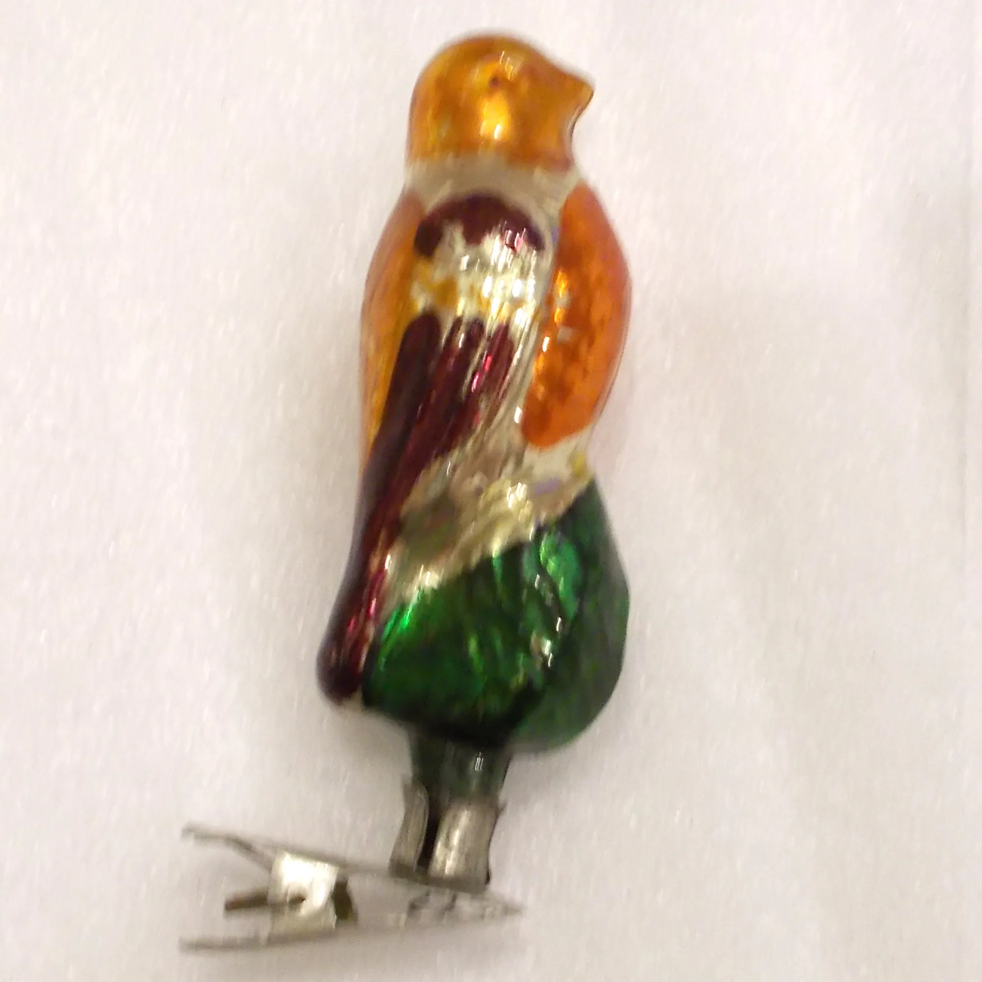 Vintage USSR Glass Christmas Tree Ornament Magic Bird