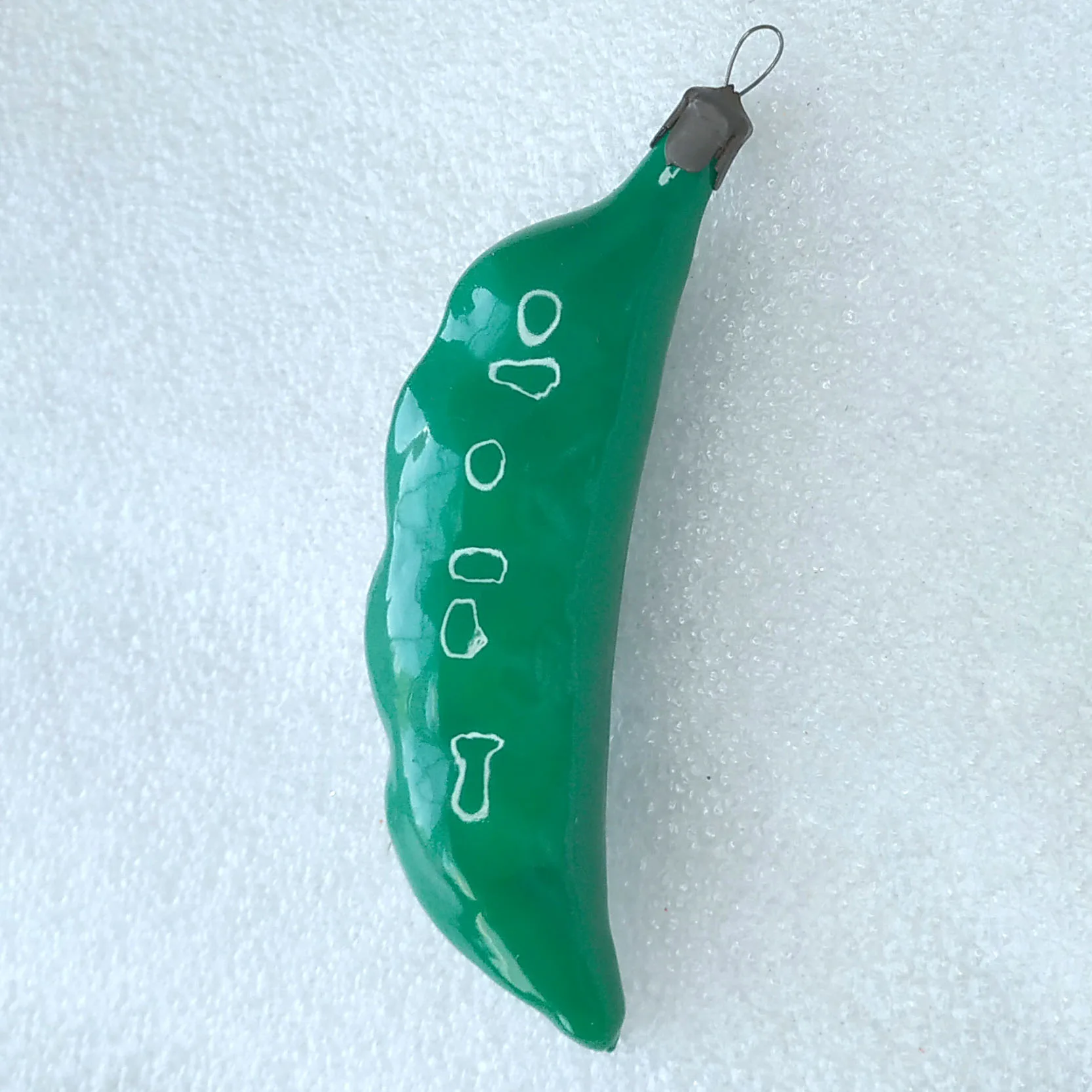 Antique Vintage Glass Christmas USSR Ornament Old Bean