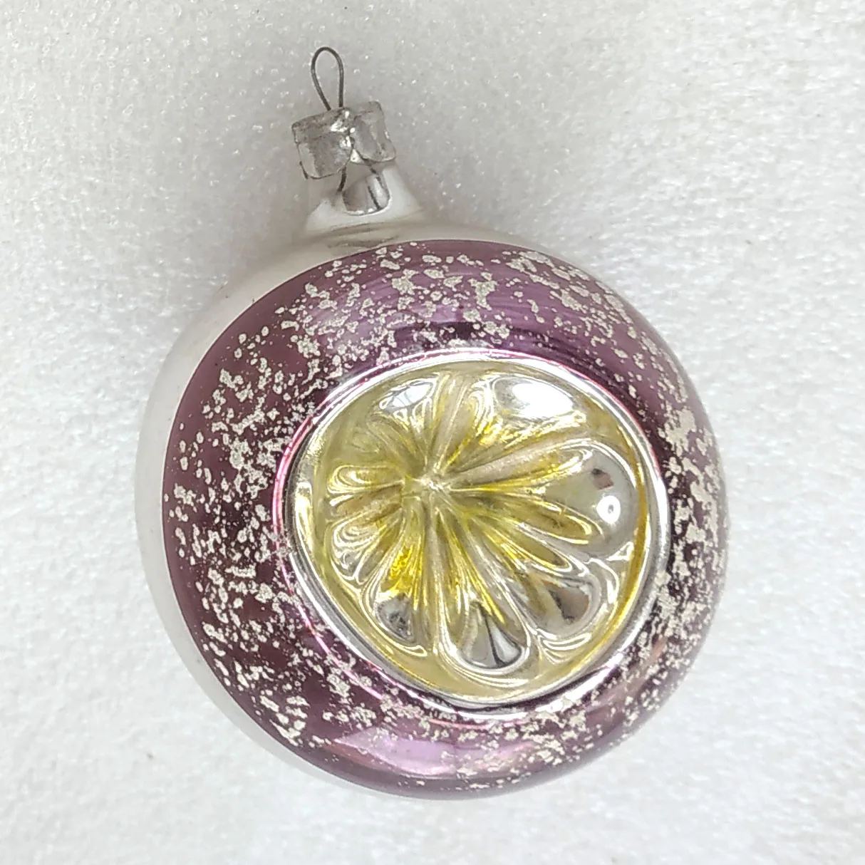 Antique Vintage Glass Christmas USSR Ornament Lantern