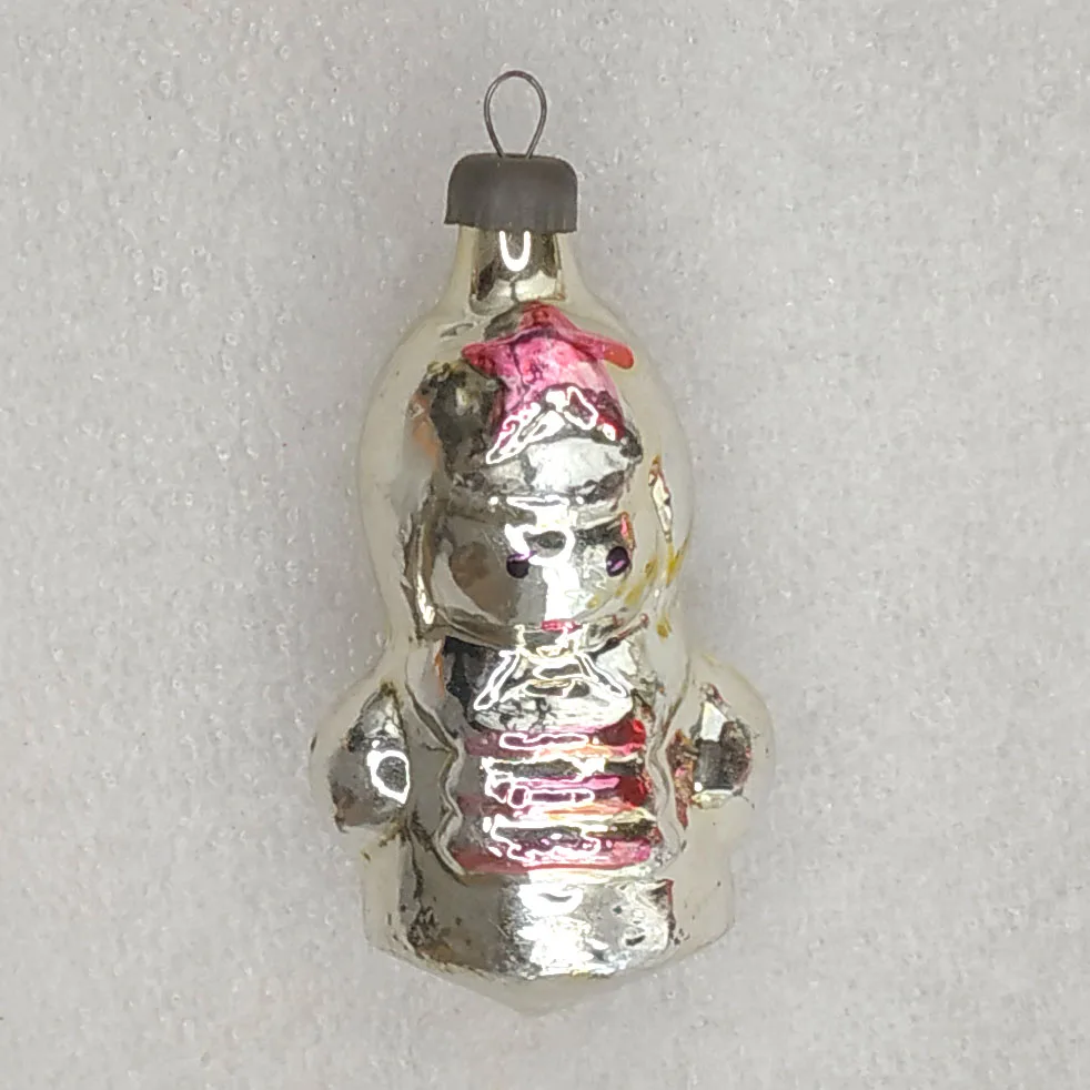 Antique Vintage Glass Christmas Ornament Red Army Boy