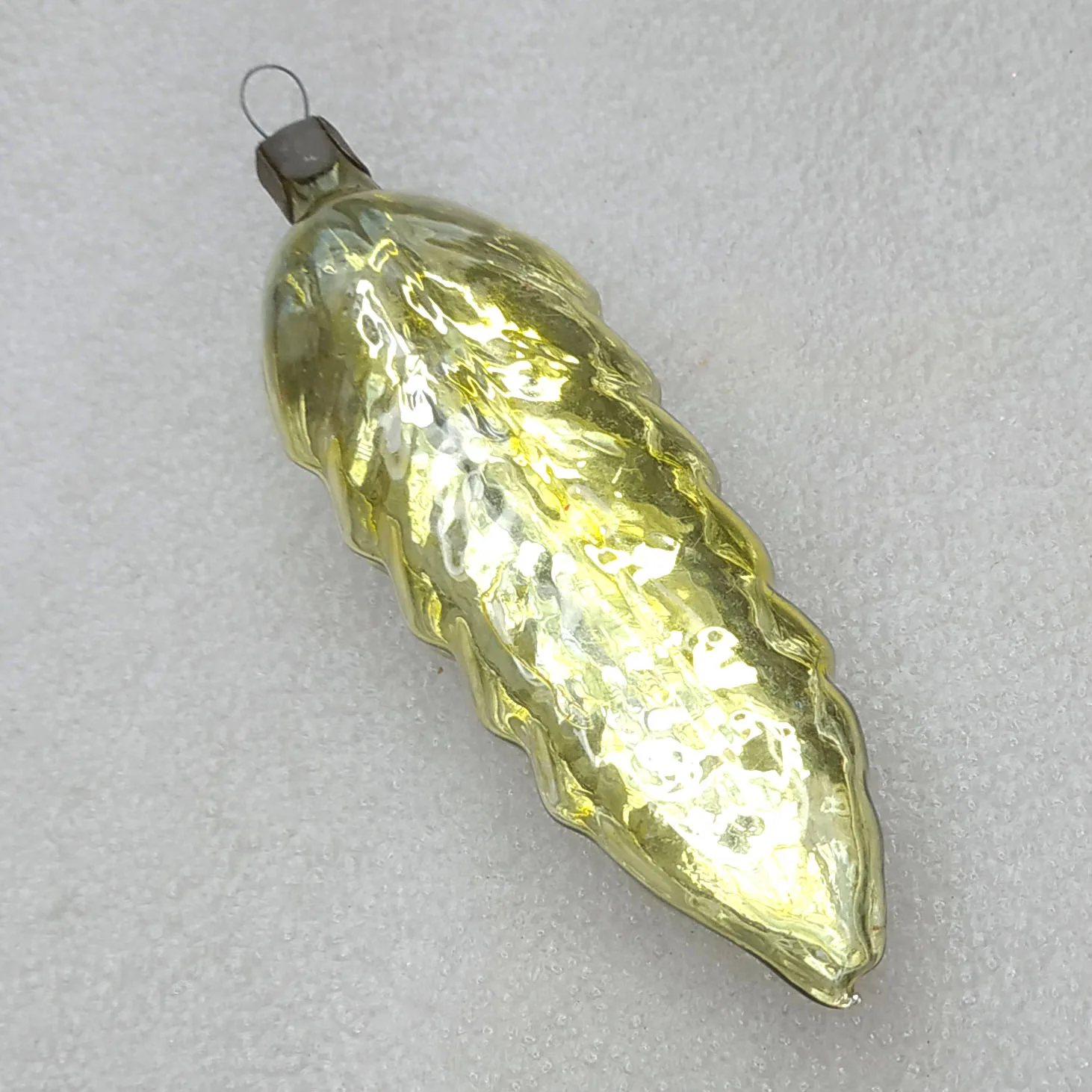 Antique Vintage Glass Christmas Ornament Leaf