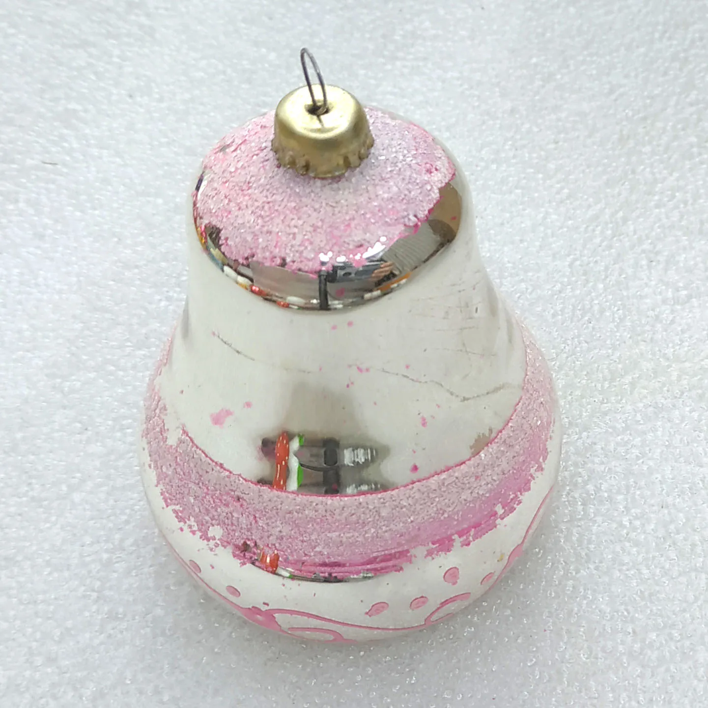 Antique Vintage USSR Glass Christmas Ornament Bell