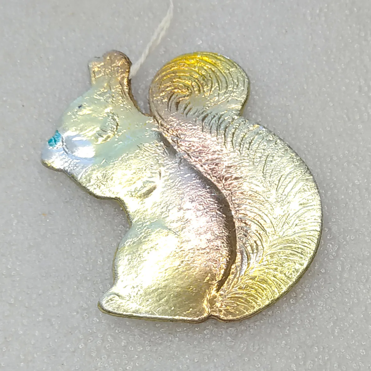 Antique Vintage Dresden Cardboard Christmas Ornament Squirrel