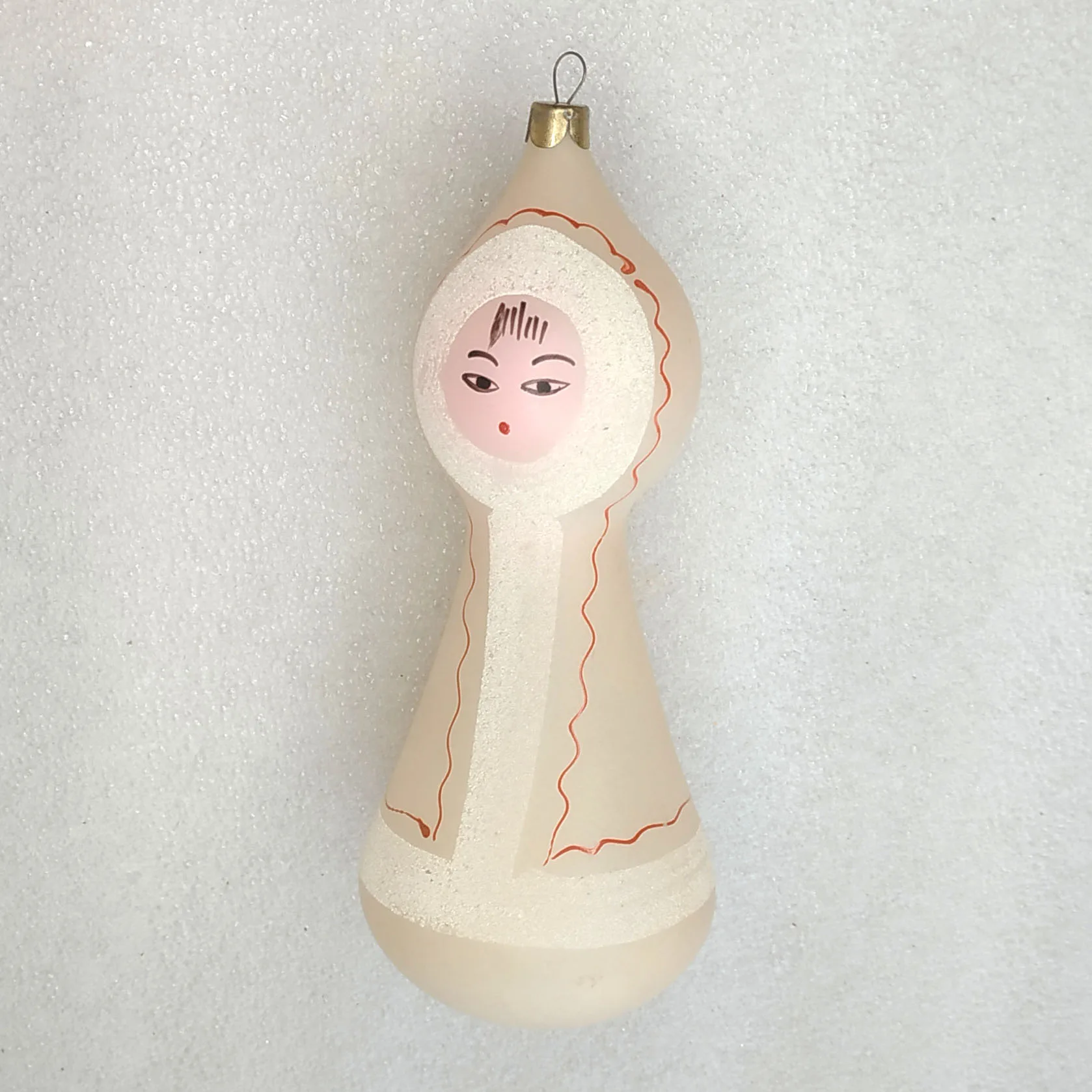 Antique Vintage Glass Christmas Ornament Snowmaiden
