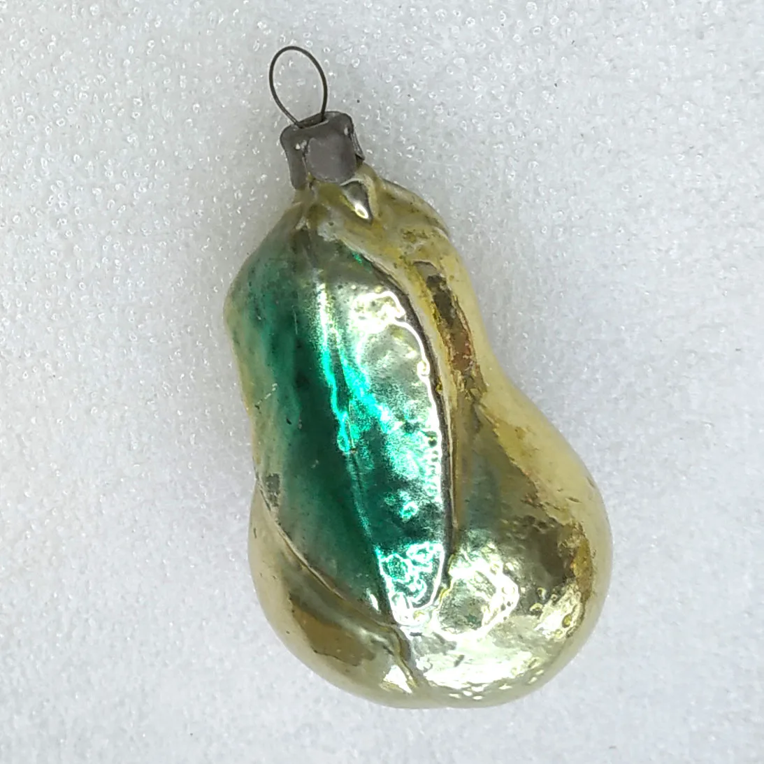 Antique Vintage Russian Glass Christmas Ornament Pear