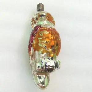 Vintage USSR Glass Christmas Tree Ornament Old Owl