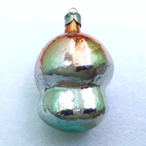 Vintage USSR Glass Christmas Ornament Mushroom