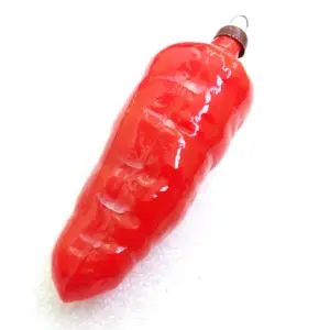 Vintage USSR Glass Christmas Ornament Carrot