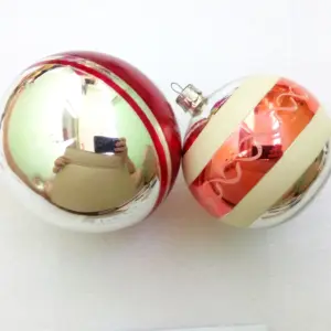 Set of 2 Vintage USSR Glass Christmas Ornaments Old Balls