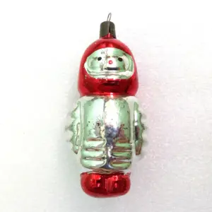 Vintage Ukrainian Glass Christmas Ornament Decor Astronaut