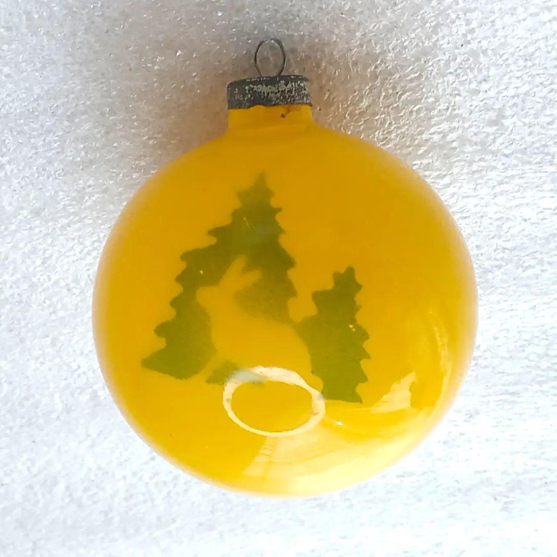 Vintage Soviet Glass Christmas Ornaments Ball Rabbit Tree Antique Decor