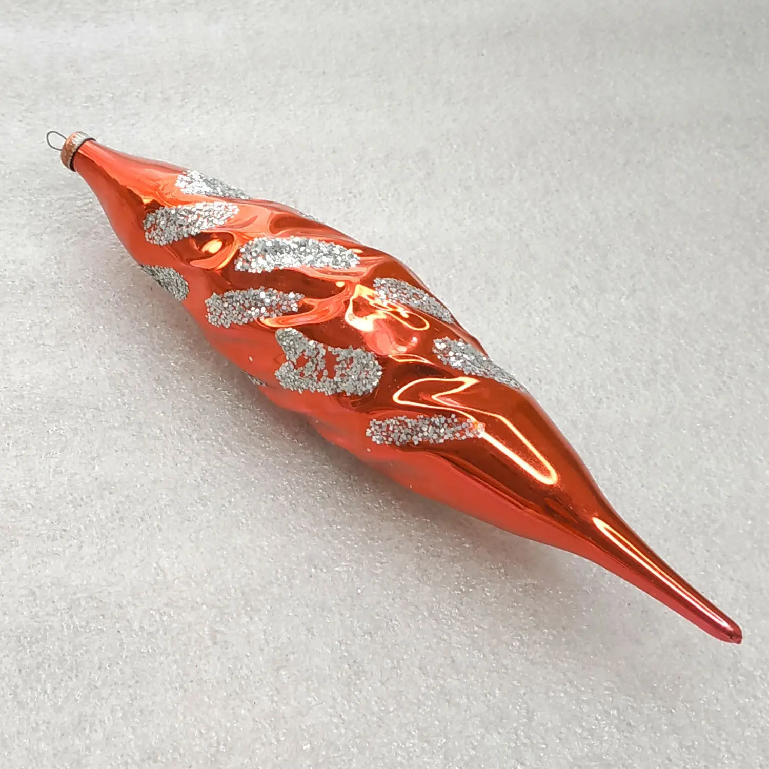 Vintage Silver Glass Christmas Ornament Icicle Tree USSR Retro Decor