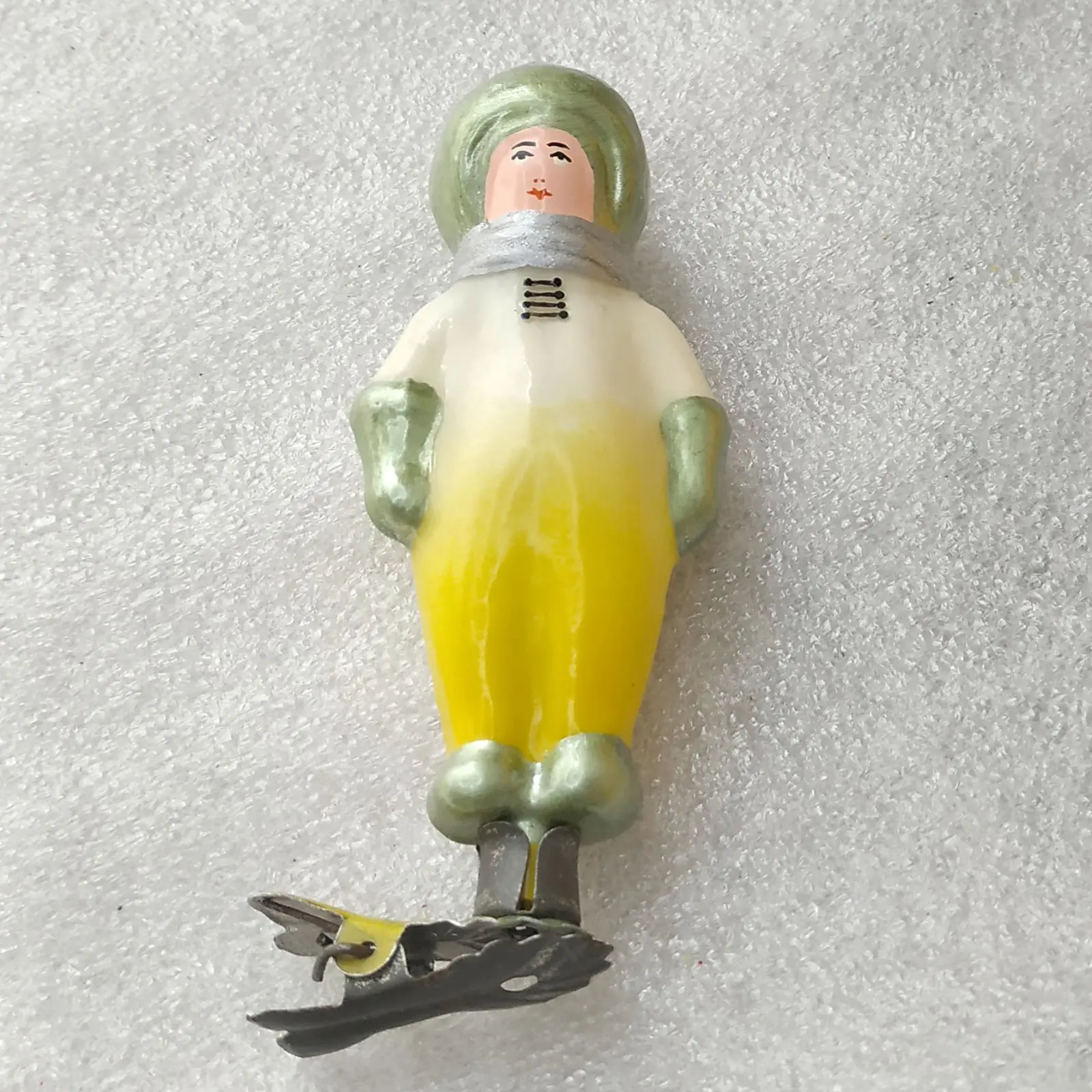 Vintage Glass Christmas Ornament Cosmonaut Spaceman Retro USSR Decor
