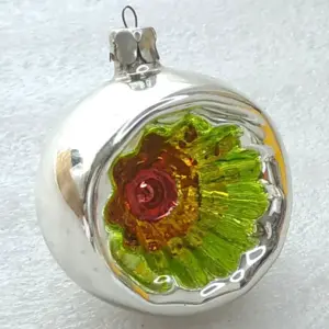 Vintage Mercury Glass Christmas Ornament Lantern Retro USSR Decor