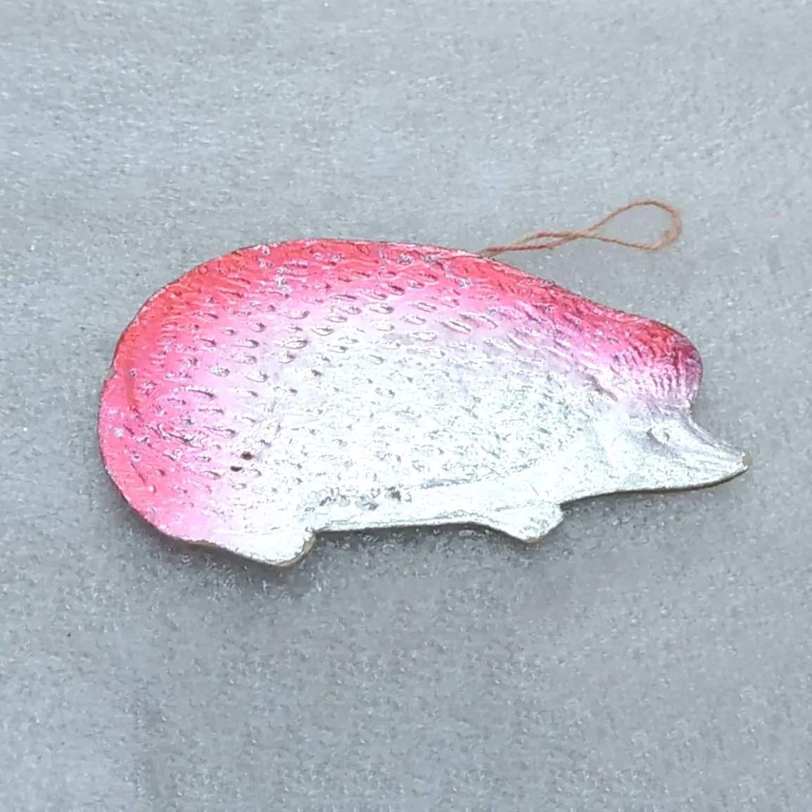 Vintage Cardboard Christmas Ornament Tree Antique USSR Hedgehog